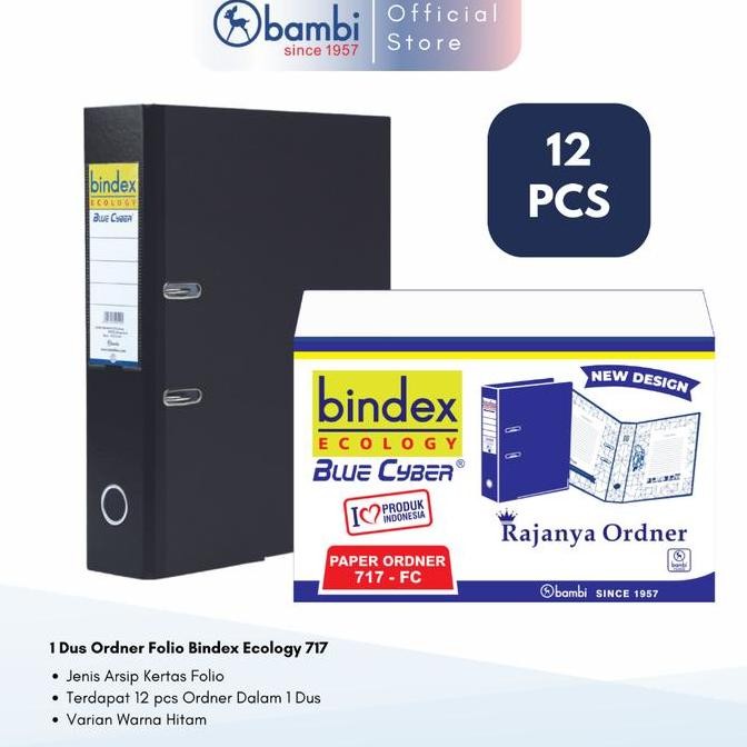 

1 Dus Bindex Ecology Lever Arch File Ordner Folio Black Jumbo Size 75 mm Original HT