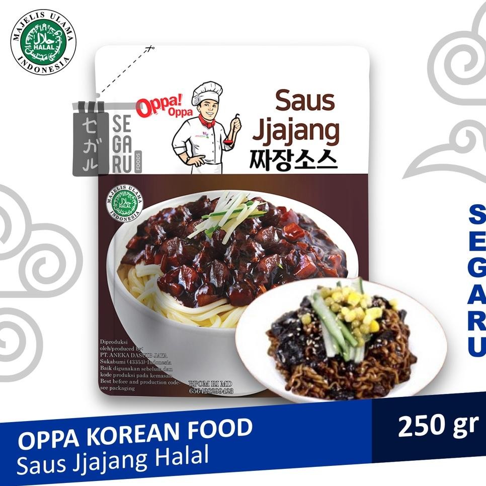 

Oppa Saus Jjajang Pasta Kedelai Hitam Saus Jajangmyeon Halal 250 Gram