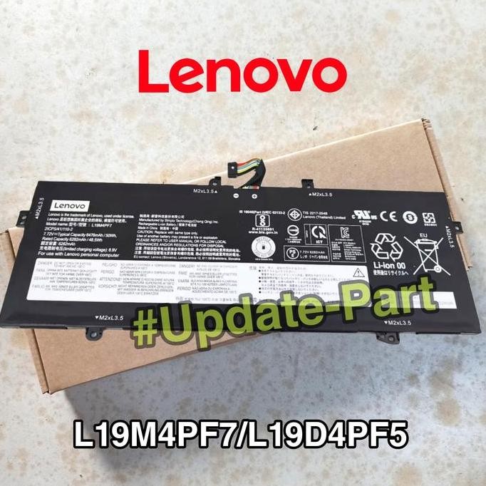 Baterai Lenovoo Yoga Slim 7I Carbon 13Itl5 Slim 7 13Acn5 L19M4Pf7 New Stok