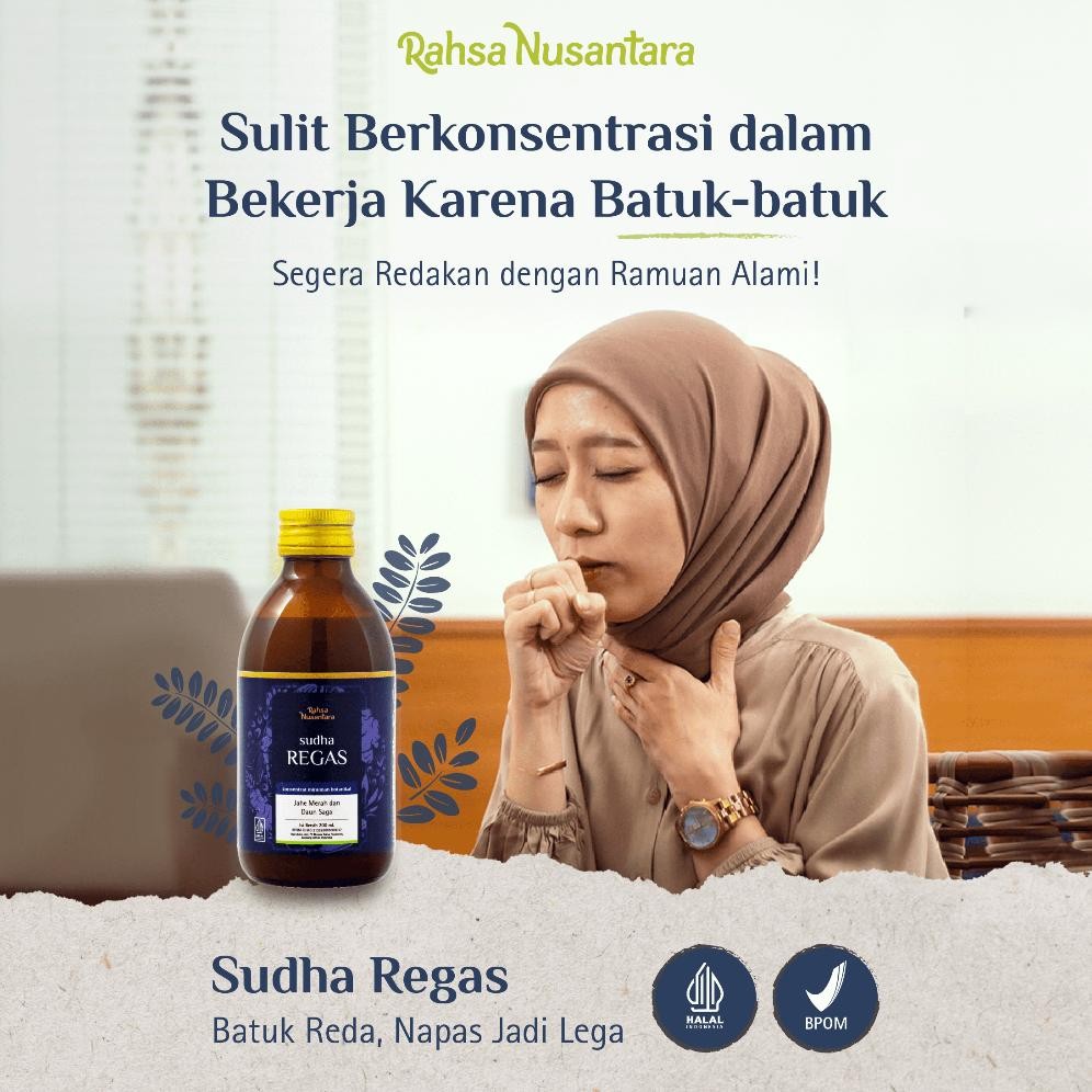 

Fue-K5X20 Sudha Regas 200Ml | Bpom - Ramuan Herbal Melegakan Tenggorokan, Membantu Meredakan Flu, Batuk, Dan Pilek | By Rahsa Nusantara Un04