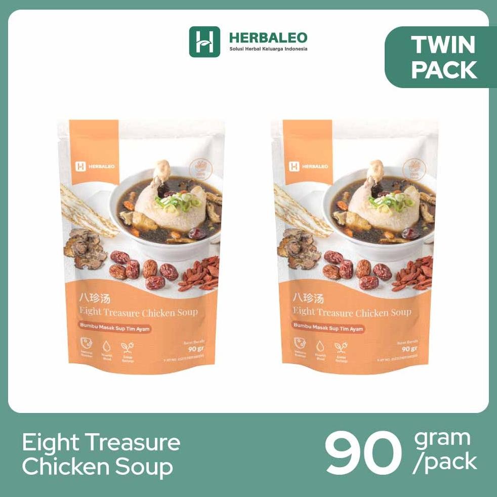 

READY STOK Herbaleo - Twinpack Eight Treasure Chicken Soup ( 90 Gram X 2 Pcs ) Siap kirim