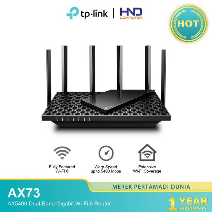 Tp-Link Archer Ax73 Ax5400 Dual-Band Gigabit Wi-Fi 6 Router - Archer Ax73 New Stok