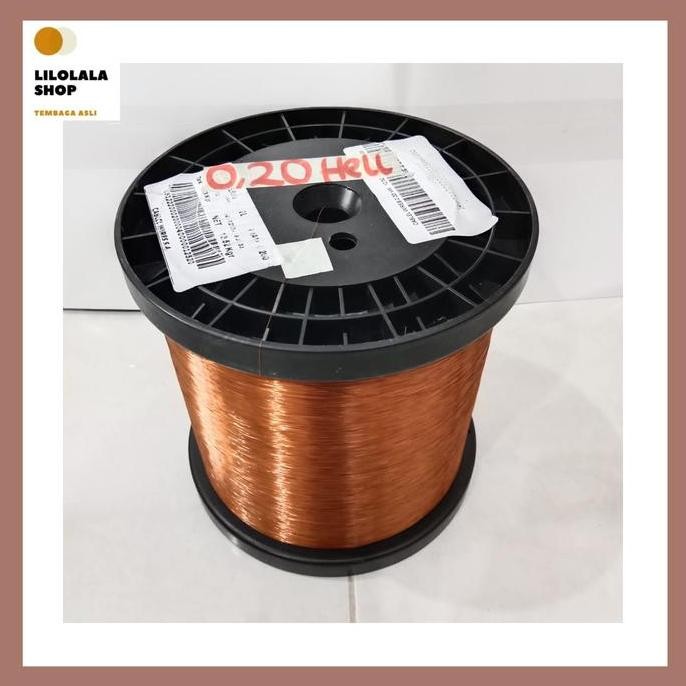 JH8 KAWAT TEMBAGA EMAIL 0,20 HELLENIC 0,20 0.20 mm GULUNG DINAMO TRAFO TAMIYA GENERATOR SPULL (per O