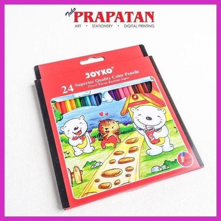 

( SEKOLAH / LUKIS ) READY PENSIL WARNA JOYKO / COLOR PENCIL 24 WARNA (SENI / MENGGAMBAR / ART / KERAJINAN ) PRIVASI AMAN