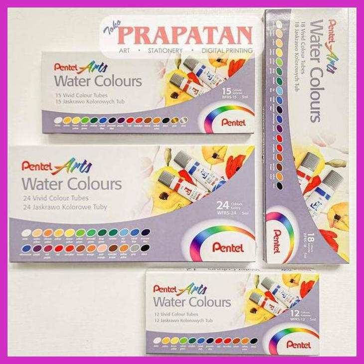 

( SEKOLAH / LUKIS ) COD PENTEL WATERCOLOR / CAT AIR PENTEL 18 WARNA (SENI / MENGGAMBAR / ART / KERAJINAN ) PACKING AMAN