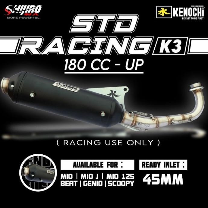" Knalpot Shijiro Kenochi Standar Racing Motor Mio Beat Vario 110 Mio terlaris