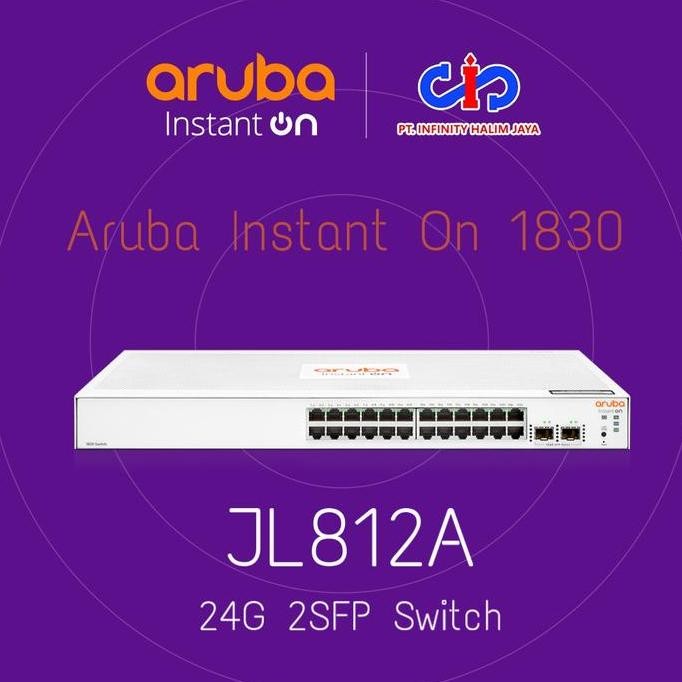 Hpe Jl812A Aruba Instant On 1830 24G 2Sfp Switch New Stok