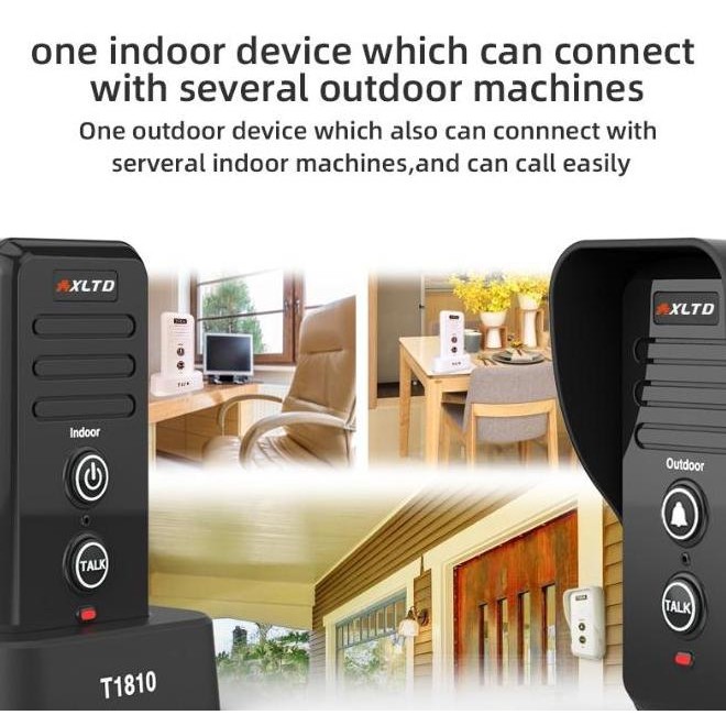 bel interkom rumah Two-Way Wireless Audio Intercom Doorbell - Voice Interkom Waterproof GLM