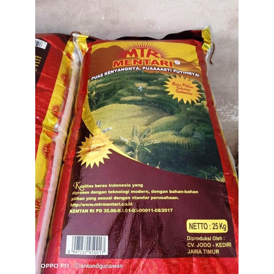 

BERAS MENTARI Kemasan 25 KG ASLI PABRIK TERMURAH