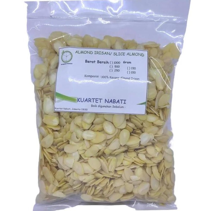 

1000gr almond slice - almond irisan - mentah/ raw + dust & buble termurah
