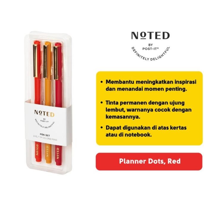 

Produk Baru!! 3M Noted by Post-it Pens Reds Pulpen Merah NTD-PEN3-RD (Isi 3)