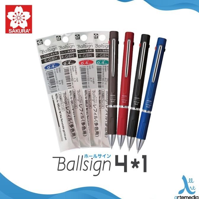 

Produk Baru!! Pulpen Warna Sakura Ballsign Multi Function Gel Pen Bolpen Pensil