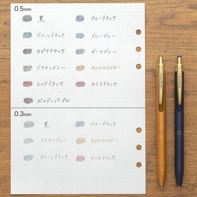 

Zebra Sarasa Grand New Version 0.3Mm 0.5Mm Vintage Retro Color Gel Ink Pen Pulpen Premium Jj57 Jjh57 Stok Terbatas