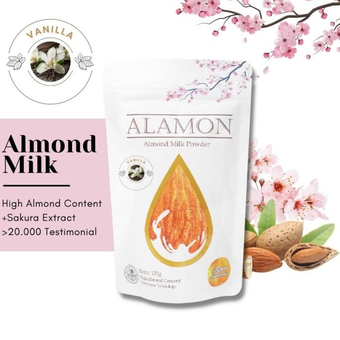 

susu almond bubuk- alamond milk susu nutrisi otak dan kulit aneka rasa termurah