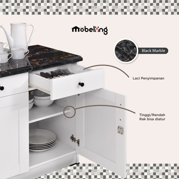 KITCHEN SET BAWAH 2 PINTU VENEZIA