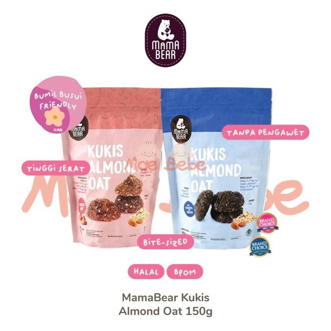 

mamabear kukis almond oat cookies pelancar asi booster bumil busui friendly 150g termurah