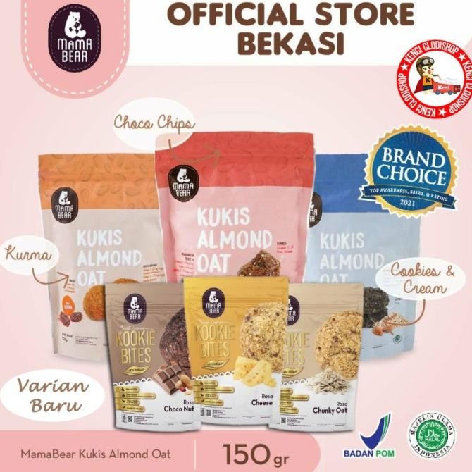 

kukis almond oat mama bear almon mamabear cookies pelancar asi booster termurah