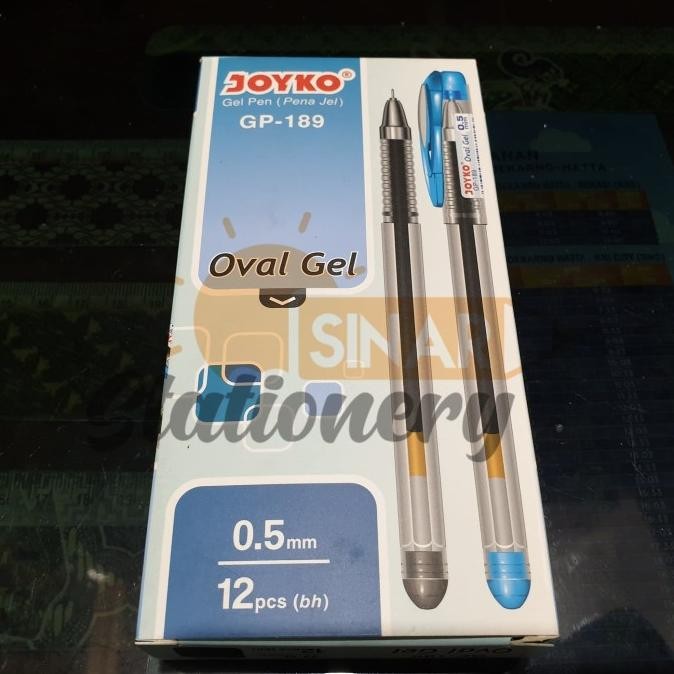 

Produk Baru!! Pulpen oval gel gp 189 joyko 0.5 hitam 1pak isi 12pc