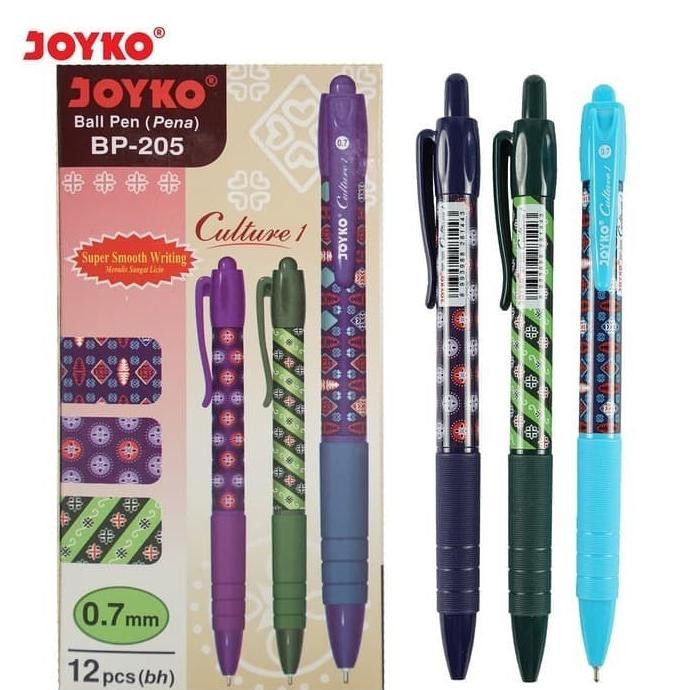 

Produk Baru!! Ball Pen / Pulpen / Pena Joyko BP-205 / Culture 1 0.7mm 1Pack / 12Pcs