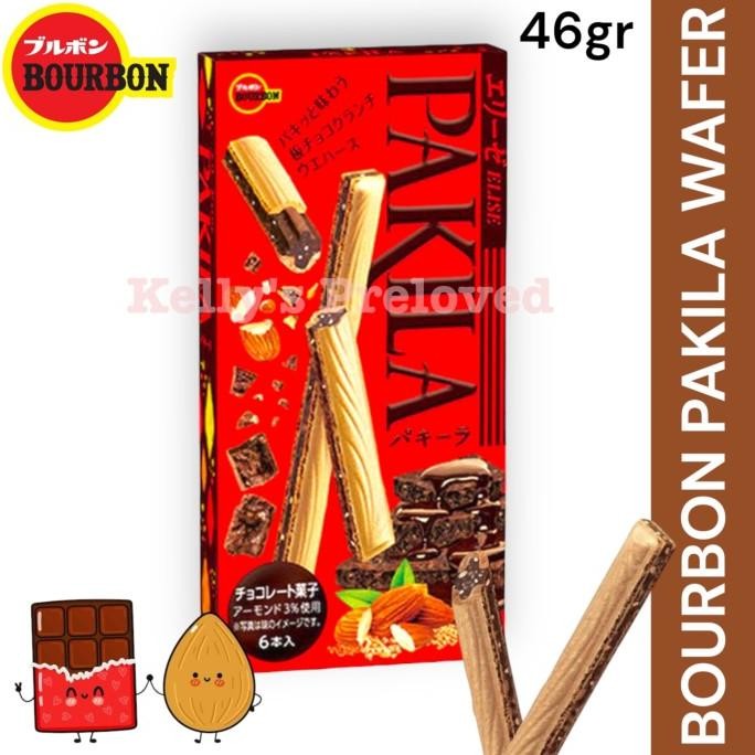 

bourbon elise pakila 46 gram | biscuit wafer chocolate almond | japan termurah