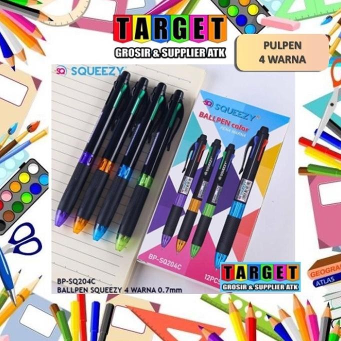 

Produk Baru!! PULPEN 4 WARNA PACK (12pcs) / BALLPOINT FANCY / PULPEN MURAH / BALLPEN WARNA