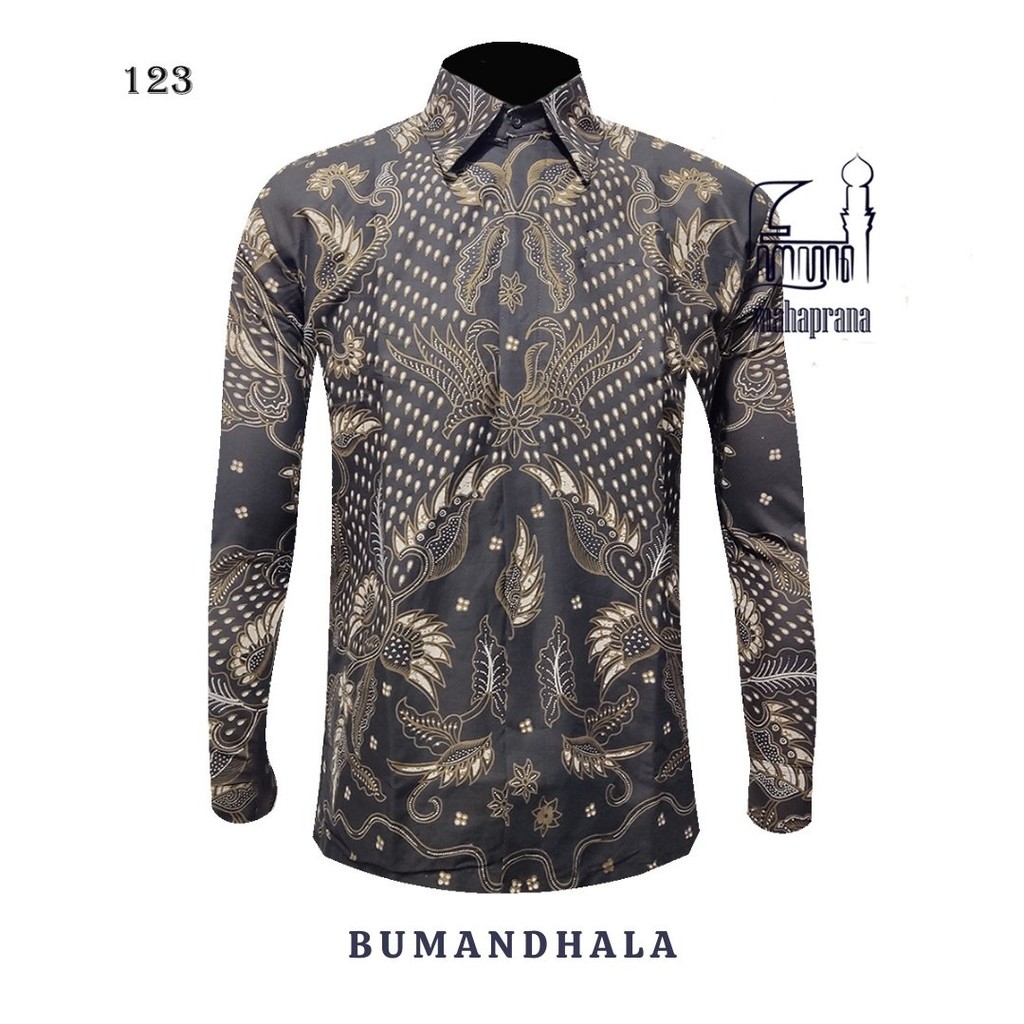 Batik Mahaprana Motif Bumandhala Kemeja Batik Pria Lengan Panjang dan Pendek Slimfit Full Furing Pre