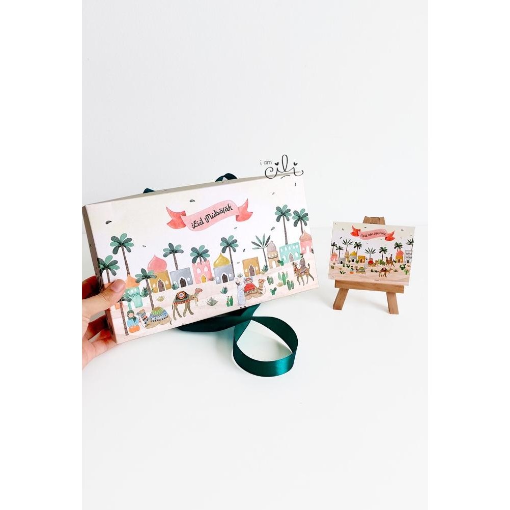 (Box 24 X13.4 X 7.5Cm Lebaran)Kotak 2 Toples 112 / Kue Setengah Loyang