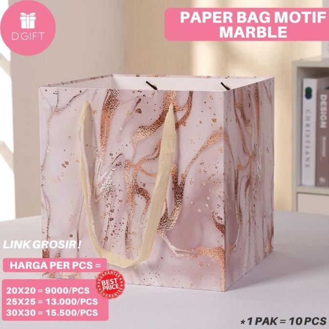 Grosir-10Pc Paperbag Besar Motif Tas Kertas Dus Nasi Kue Jumbo Hampers