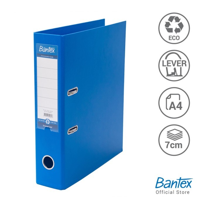 

TERBARU! Bantex Lever Arch File Ordner Plastic A4 7cm Blueberry #1450 62
