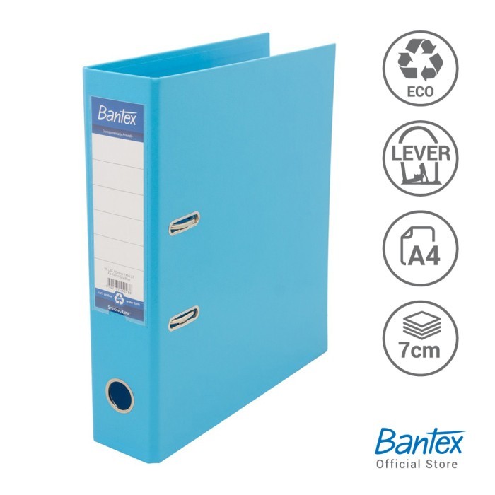 

TERBARU! Bantex Lever Arch File Ordner Plastic A4 7cm Sky Blue #1450 23