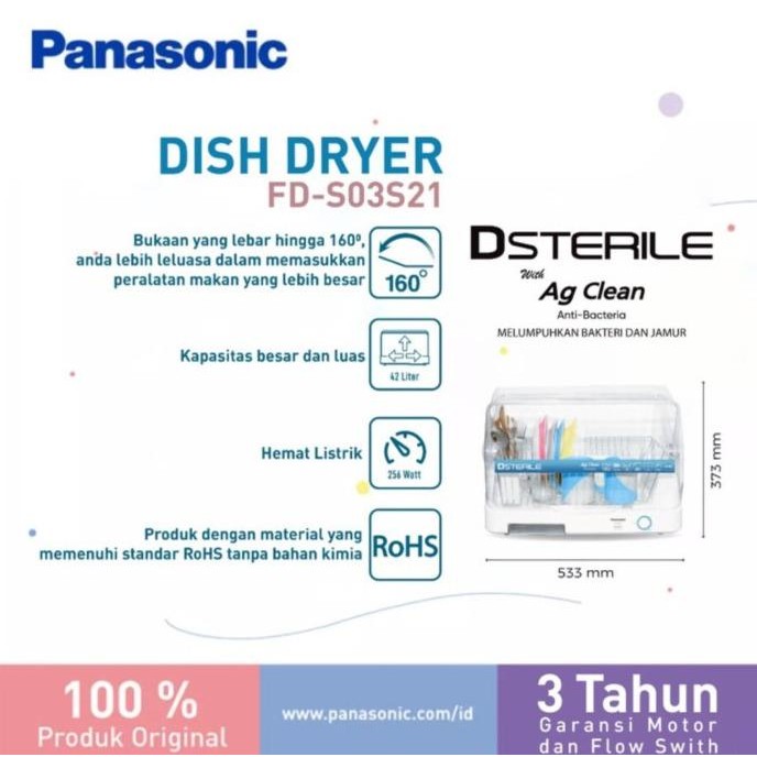 Panasonic - Dsterile Sterilizer Dish Dryer - Pengering & Steril Botol