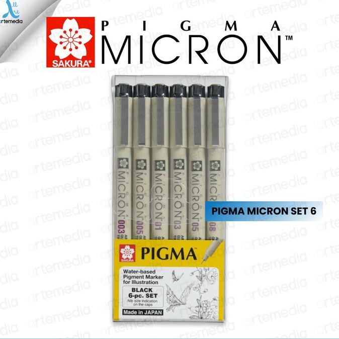 

Produk Baru!! Drawing Pen Sakura Pigma Micron Set 6 Pigment Ink Pulpen Gambar