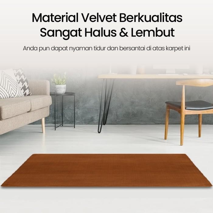 KARPET MATRAS BULU BESAR PANJANG KARPET LANTAI RUANG TAMU COKLAT