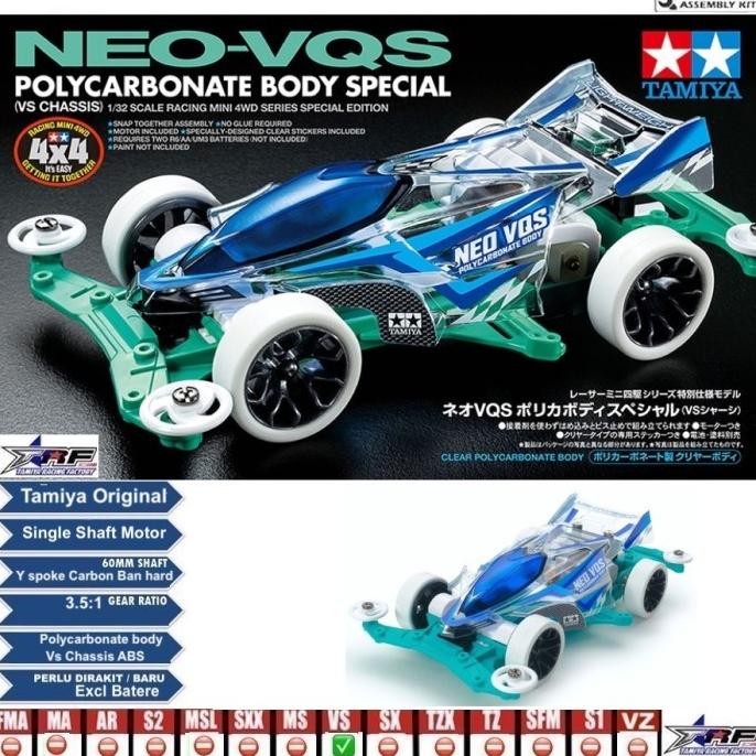 TAMIYA 95633 NEO VQS POLYCARBONATE BODY SPECIAL ORIGINAL DAN TERPERCAYA