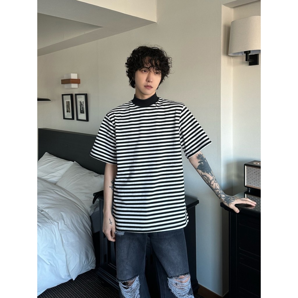 Pakaian Musim Panas Pria Gaya Korea Baru Longgar Fashion/Lengan Pendek/T Baju Kaos