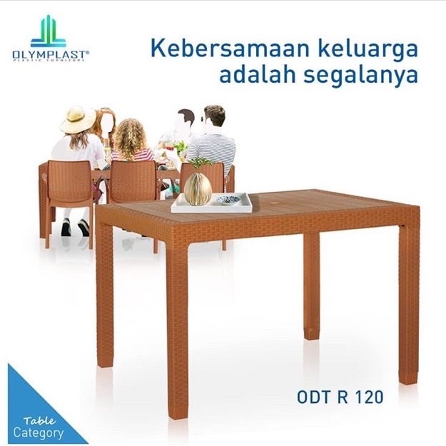 TERBARU Olymplast-Meja Plastik Segi Panjang / Meja Plastik / Meja Teras / Meja PROMO