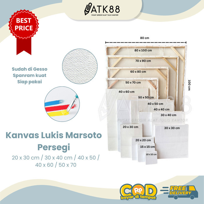 

Kanvas Lukis Marsoto Persegi Panjang 20 x 30 cm / 30 x 40 cm / 40 x 50 / 40 x 60 / 50 x 70 Canvas