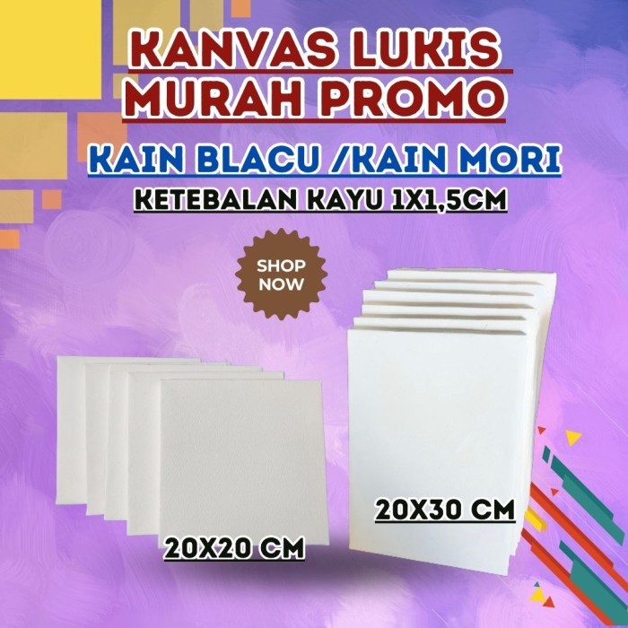 

HOT SALE! kanvas lukis murah promo 20x20cm dan 20x30m kain blacu
