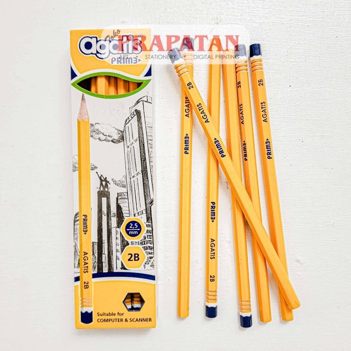 

Pensil Tulis Agatis Yellow Prime 2B | Graphite Pencils
