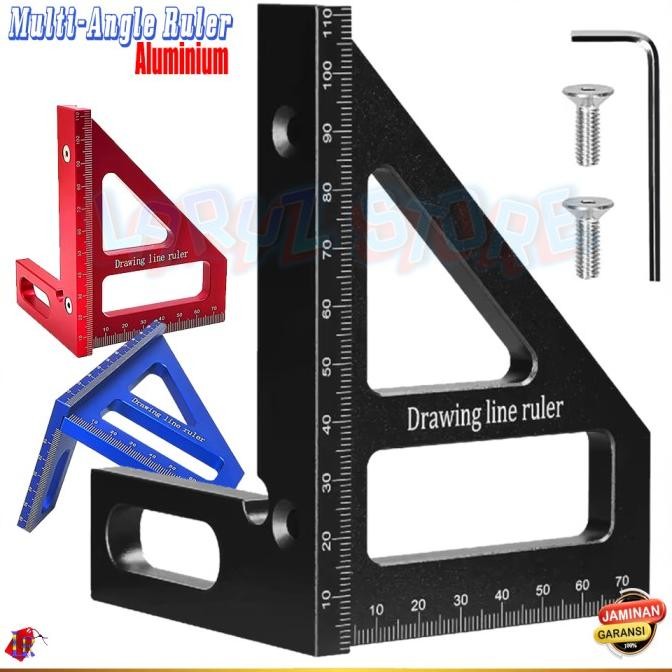 

Promo Penggaris Siku Segitiga Mistar Siku Multi-Angle Woodworking Ruler COD