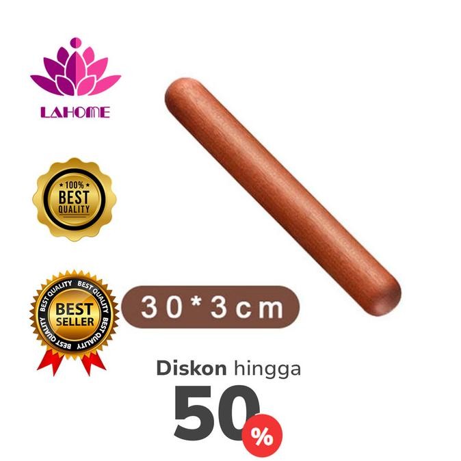 

BARU LAHOME KAYU EBONY ROLLING PIN KEPALA BULAT NONSTICK POWDER KAYU ADONAN