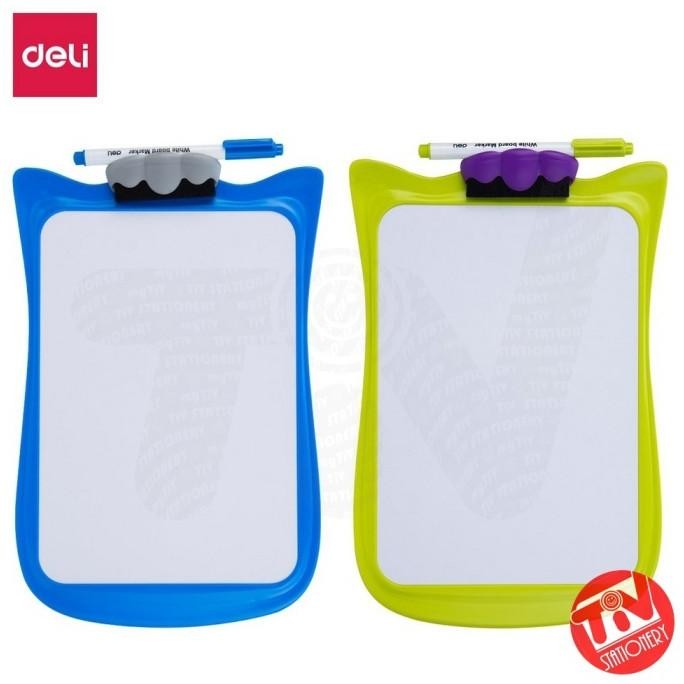 

Papan Tulis Deli Cartoon Board 2 Sisi (Bonus Spidol & Penghapus) Termurah