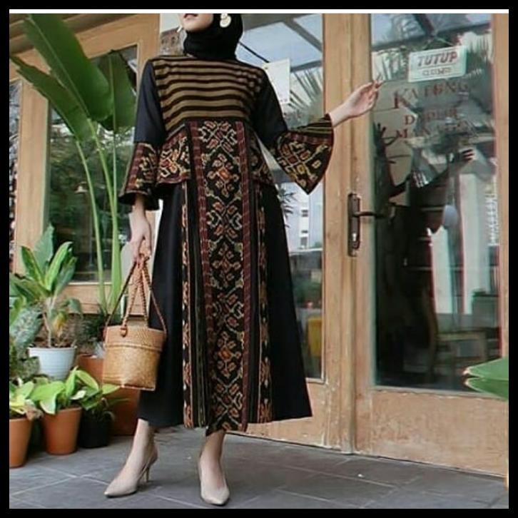 Tunik Tenun Etnik Kombinasi Best Seller