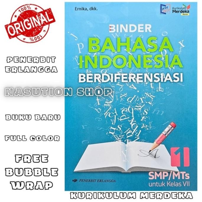 

Terlaris Buku Binder Bahasa Indonesia Kelas 1 / 7 Vii Smp/Mts Erlangga Kurikulum Merdeka Km Full Color Ready Stok