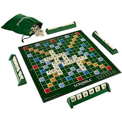 Ravnick Mainan Edukasi Susun Huruf Kata Scrabble Permainan Papan Scrabble Klasik Hadiah