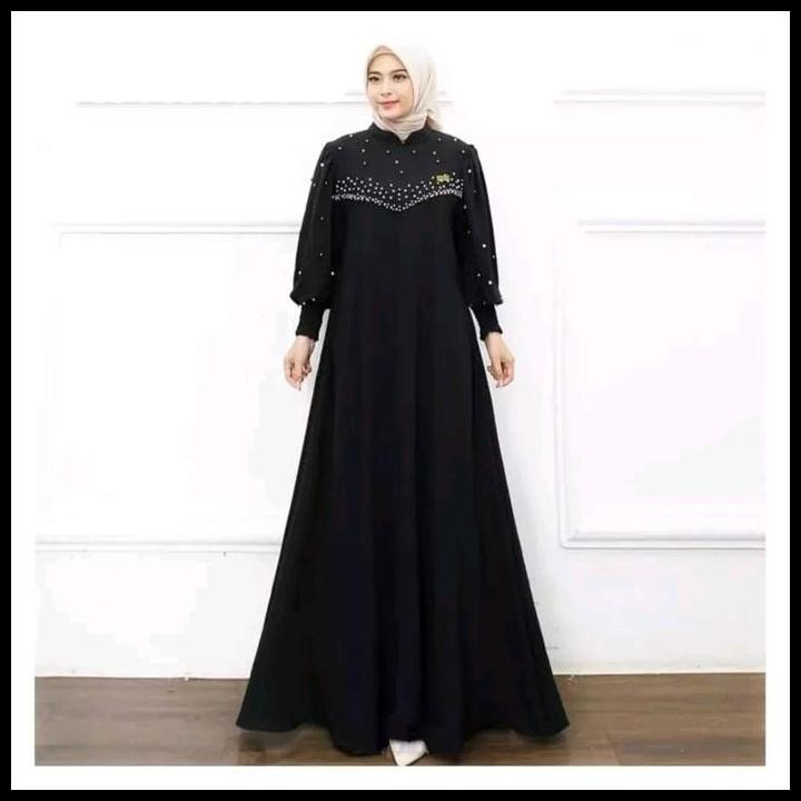 Best Quality Gamis Kondangan Mewah Elegant Terbaru Vioni Maxi Dress Pesta Wanita Muslim Bahan Crinkl