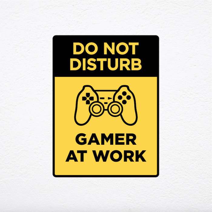

Gamer at Work | Sign Dekorasi Kamar Gamer Hiasan Dinding Game