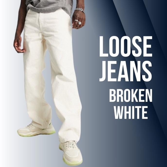 Treegoud Loose Jeans Celana Jeans Panjang Pria Loose Pants Terlaris