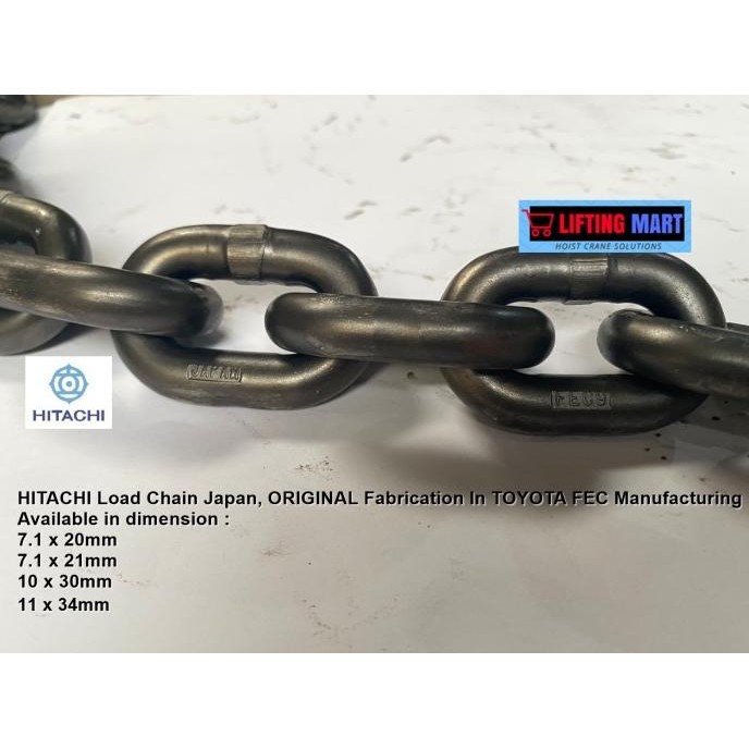 Load Chain Rantai Baja Hoist Hitachi Original Japan Original