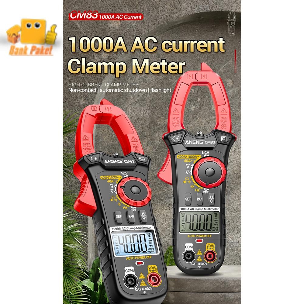 ANENG Clamp Meter Digital Multimeter Multitester LCD Flashlight 1000A - CM83